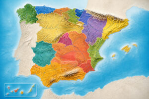 Carte des communautes autonomes despagne