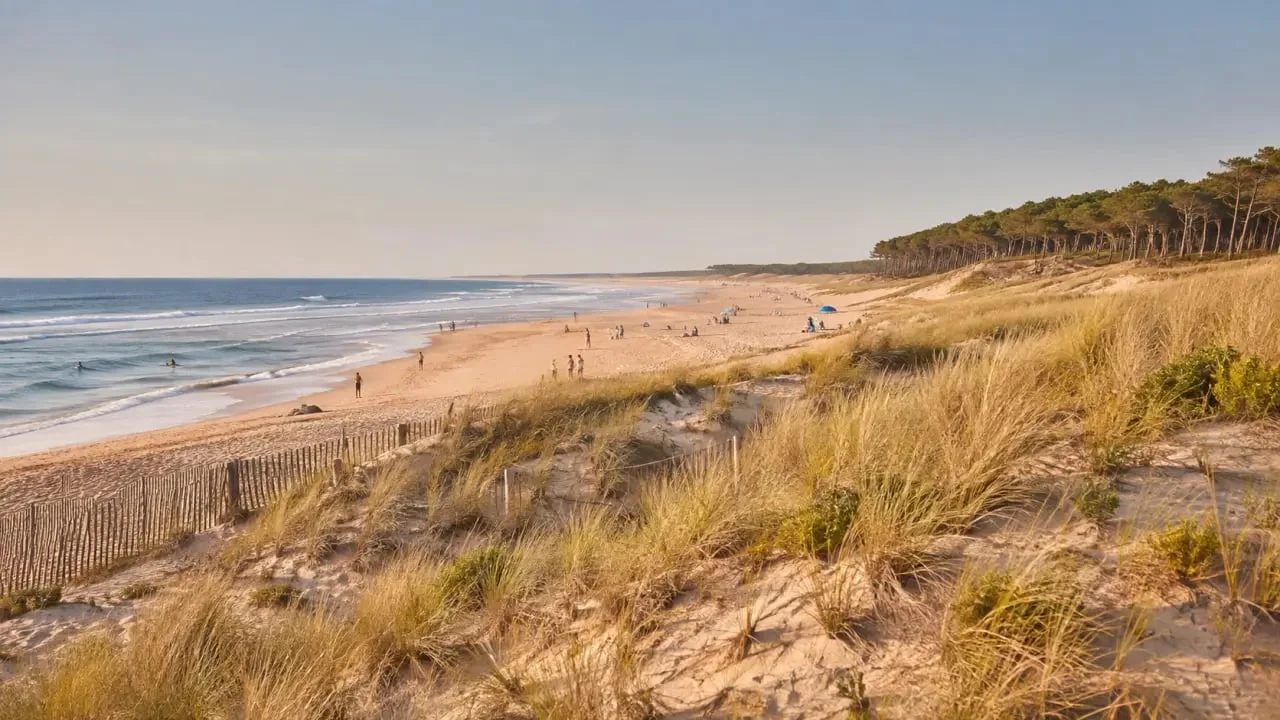 Biscarrosse Plage et ses dunes sur la côte Atlantique